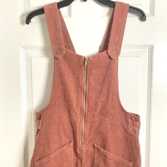 Target Wild Fable Sienna Brown Corduroy Zip Front Jumper Mini Dress Size Small - Picture 8 of 10